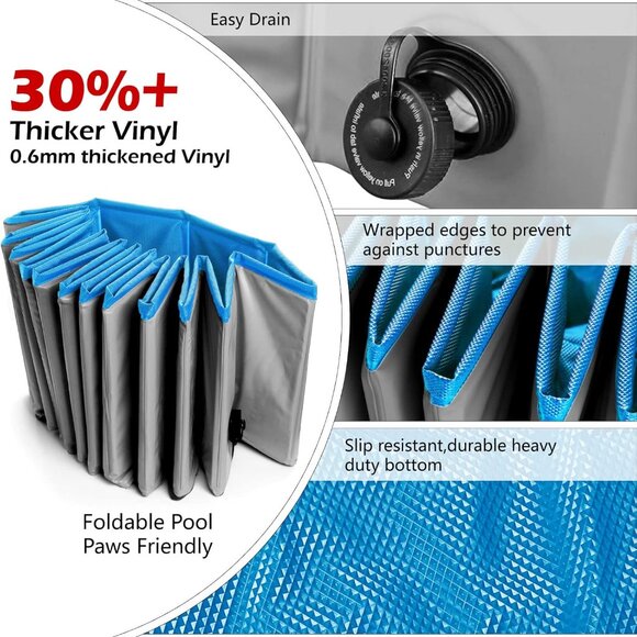 Foldable Dog Pet Bath Pool - Picture 4 of 8